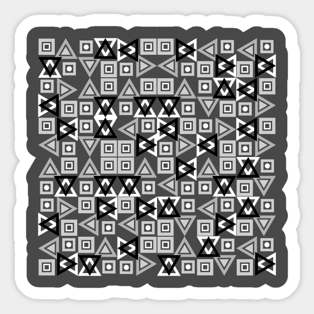 Tiled geometric pattern Sticker by Gaspar Avila